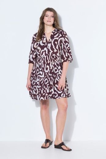 Plus size veliki brojevi Haljina kratkih rukava A kroja za punije