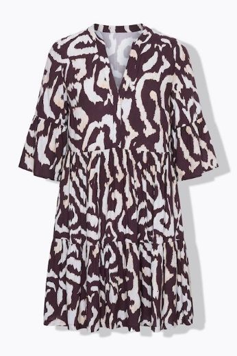 Plus size veliki brojevi Haljina kratkih rukava A kroja za punije