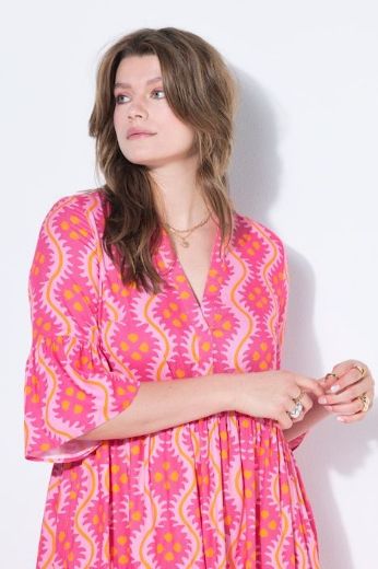 Plus size veliki brojevi Haljina 3/4 rukava A kroja za punije