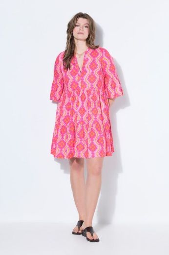 Plus size veliki brojevi Haljina 3/4 rukava A kroja za punije