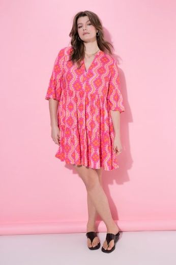 Plus size veliki brojevi Haljina 3/4 rukava A kroja za punije