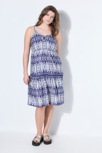 Plus size veliki brojevi Haljina midi bez rukava A kroja za punije