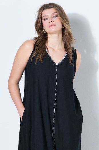 Plus size veliki brojevi Haljina maxi bez rukava A kroja za punije