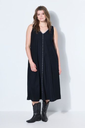 Plus size veliki brojevi Haljina maxi bez rukava A kroja za punije