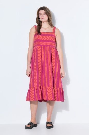 Plus size veliki brojevi Haljina midi bez rukava A kroja za punije