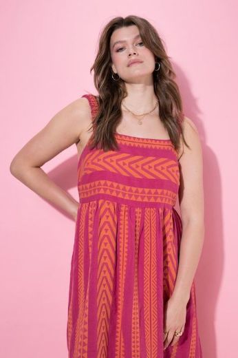 Plus size veliki brojevi Haljina midi bez rukava A kroja za punije