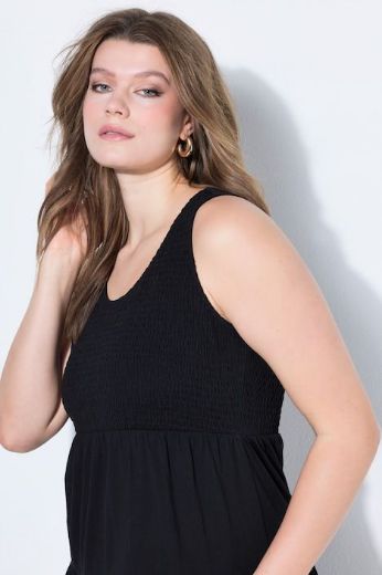 Plus size veliki brojevi Haljina midi bez rukava A kroja za punije