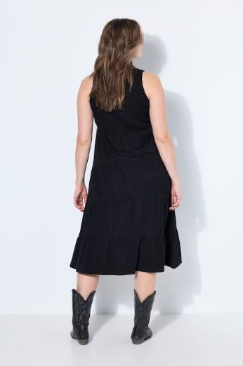 Plus size veliki brojevi Haljina midi bez rukava A kroja za punije