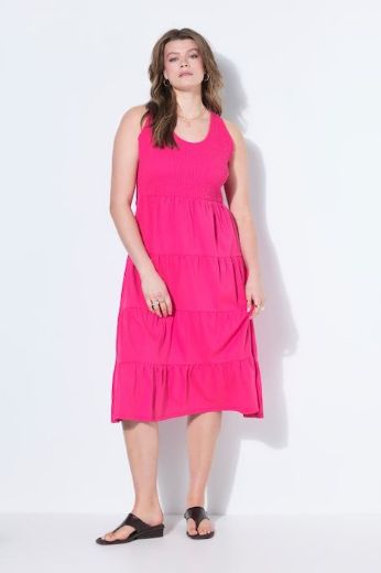 Plus size veliki brojevi Haljina midi bez rukava A kroja za punije