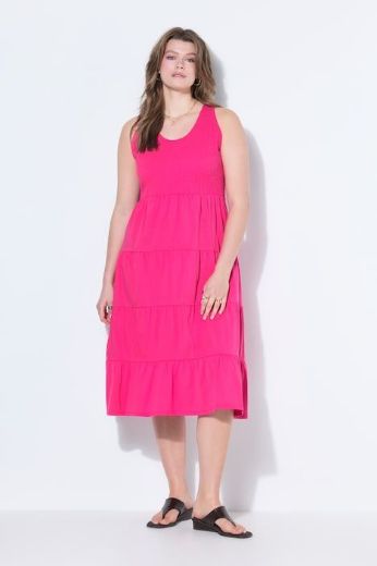 Plus size veliki brojevi Haljina midi bez rukava A kroja za punije