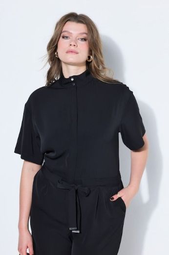 Plus size veliki brojevi Kombinezon kratkih rukava šireg kroja za punije