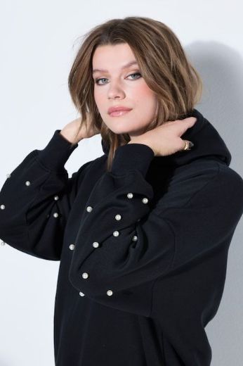 Plus size veliki brojevi Majica dugih rukava s kapuljačom šireg kroja za punije