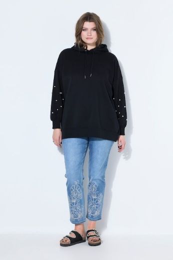 Plus size veliki brojevi Majica dugih rukava s kapuljačom šireg kroja za punije