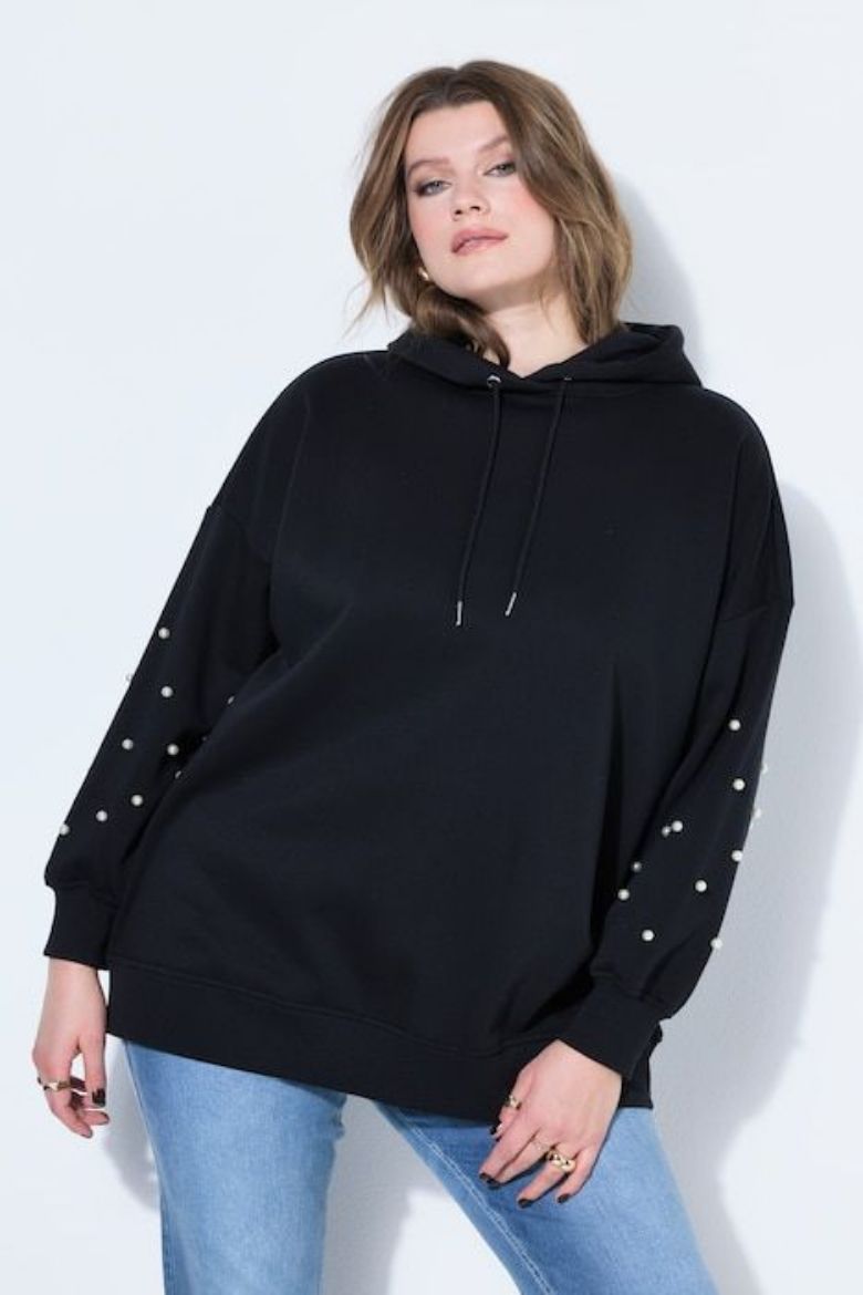 Plus size veliki brojevi Majica dugih rukava s kapuljačom šireg kroja za punije