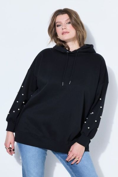 Veliki brojevi Majica dugih rukava s kapuljačom šireg kroja moda za punije