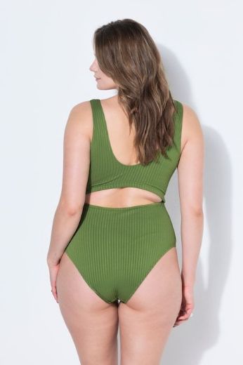 Plus size veliki brojevi Kupaći kostim jednodijelni s otvorima za punije
