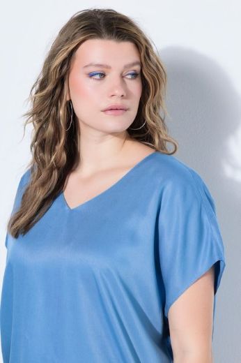 Plus size veliki brojevi Bluza kratkih rukava V ovratnika za punije