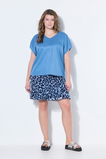 Plus size veliki brojevi Bluza kratkih rukava V ovratnika za punije