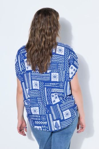 Plus size veliki brojevi Bluza kratkih rukava šireg kroja za punije