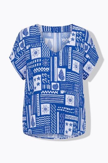 Plus size veliki brojevi Bluza kratkih rukava šireg kroja za punije