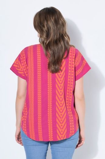 Plus size veliki brojevi Bluza kratkih rukava šireg kroja za punije