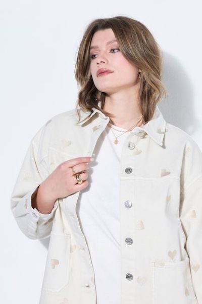 Veliki brojevi Jakna lagana traper moda za punije