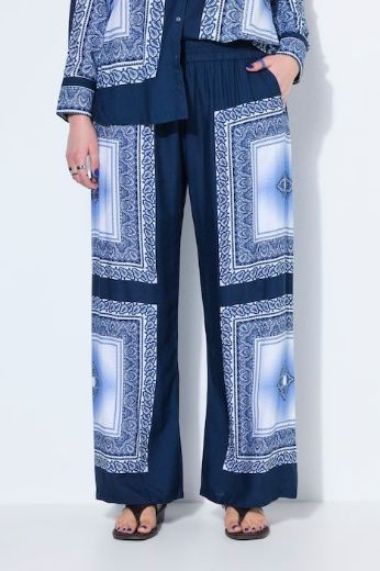 Plus size veliki brojevi Hlače širokih nogavica visokog struka za punije