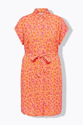 Plus size veliki brojevi Haljina midi kratkih rukava šireg kroja za punije