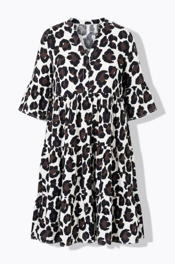 Plus size veliki brojevi Haljina maxi 3/4 rukava od muslina za punije