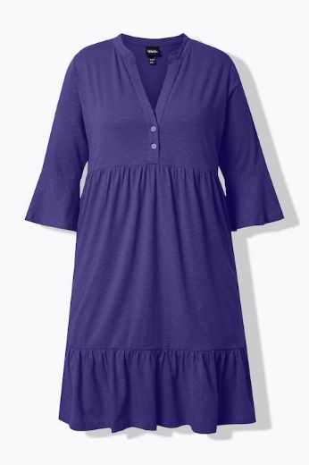 Plus size veliki brojevi Haljina 3/4 rukava A kroja za punije