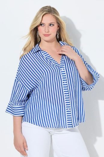 Plus size veliki brojevi Bluza 3/4 rukava šireg kroja za punije