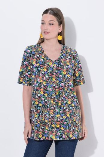 Plus size veliki brojevi Majica kratkih rukava V izreza za punije