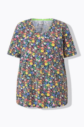 Plus size veliki brojevi Majica kratkih rukava V izreza za punije