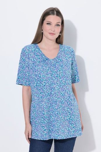 Plus size veliki brojevi Majica kratkih rukava V izreza za punije