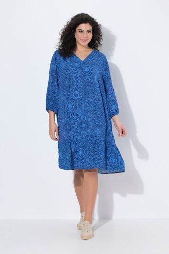Plus size veliki brojevi Haljina 3/4 rukava A kroja za punije
