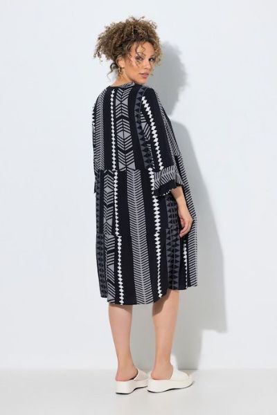 Veliki brojevi Haljina 3/4 rukava moda za punije