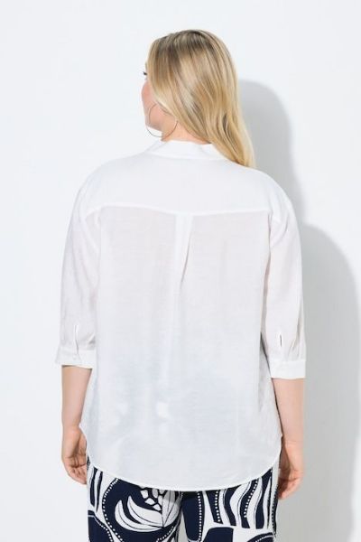 Veliki brojevi Bluza 3/4 rukava šireg kroja moda za punije