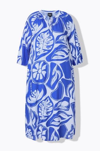 Plus size veliki brojevi Haljina midi 3/4 rukava za punije