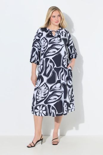 Plus size veliki brojevi Haljina midi 3/4 rukava za punije