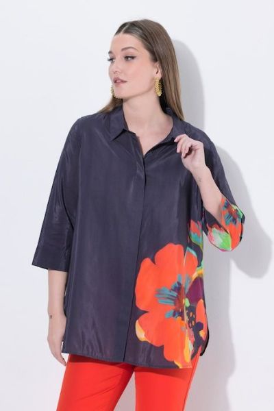 Veliki brojevi Bluza 3/4 rukava A kroja moda za punije