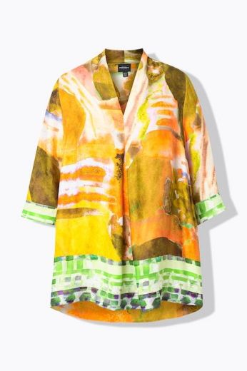Plus size veliki brojevi Bluza 3/4 rukava od satena za punije