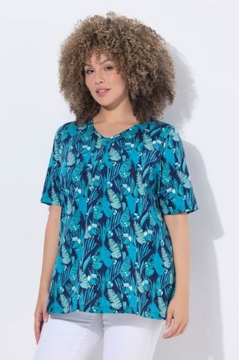 Plus size veliki brojevi Majica kratkih rukava V izreza za punije