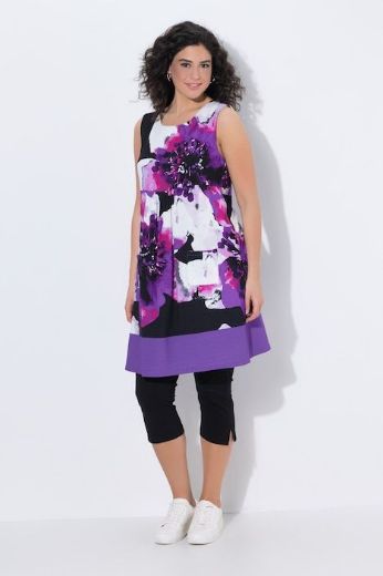 Plus size veliki brojevi Haljina midi bez  rukava za punije