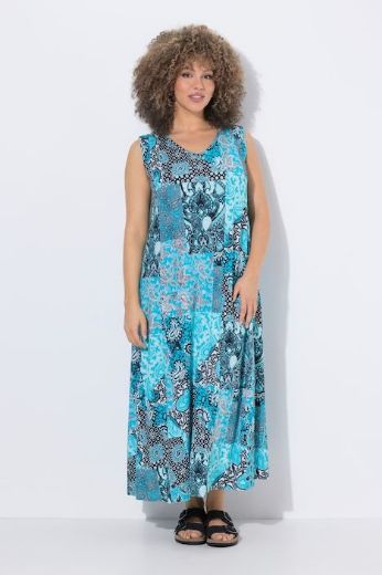 Plus size veliki brojevi Haljina maxi bez rukava A kroja za punije