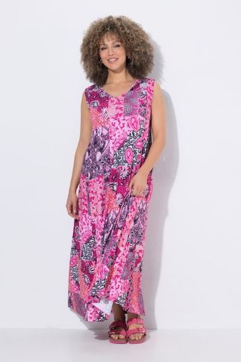 Plus size veliki brojevi Haljina maxi bez rukava A kroja za punije