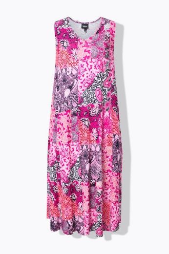 Plus size veliki brojevi Haljina maxi bez rukava A kroja za punije