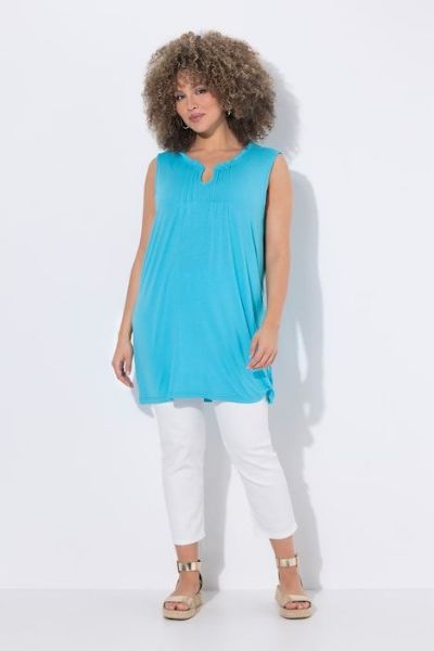 Veliki brojevi Majica bez rukava dužeg kroja moda za punije