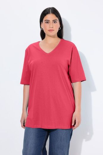 Plus size veliki brojevi Majica V izrez Basic za punije