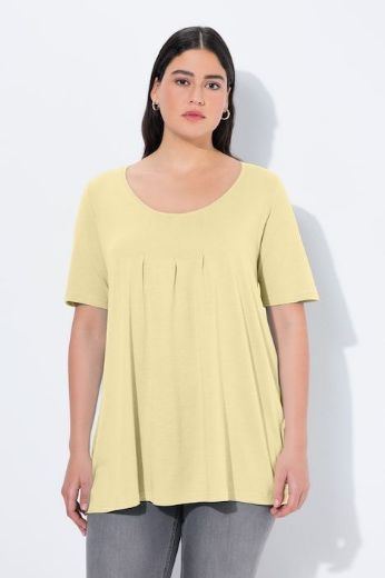 Plus size veliki brojevi Majica s naborima duži model za punije