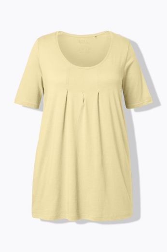 Plus size veliki brojevi Majica s naborima duži model za punije